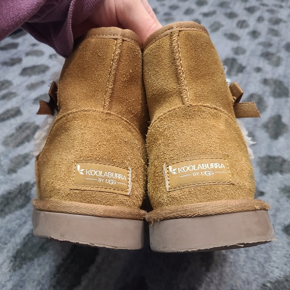 Ugg Koolaburra Tan Bow Ankle Booties sz 6.5 - Picture 4 of 15